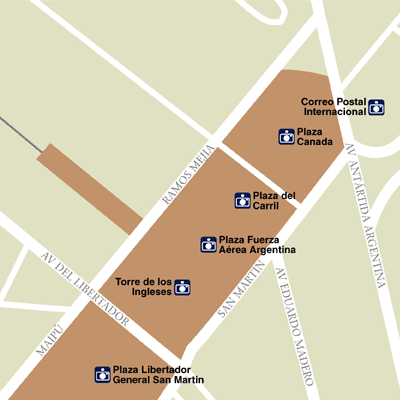 Map of Buenos Aires Hotel Locations