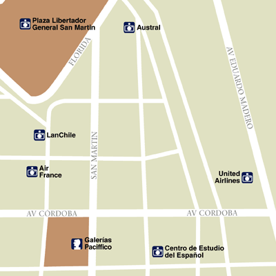 Map of Buenos Aires Hotel Locations