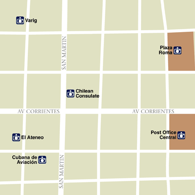 Map of Buenos Aires Hotel Locations