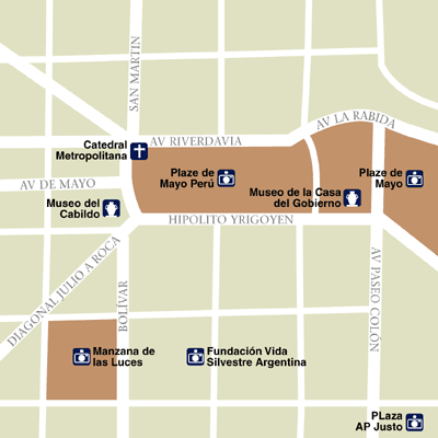 Map of Buenos Aires Hotel Locations