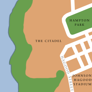Map of Charleston Hotel Locations
