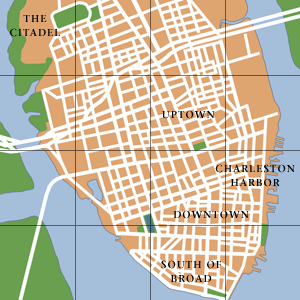 Charleston Map : City Street Map Selection