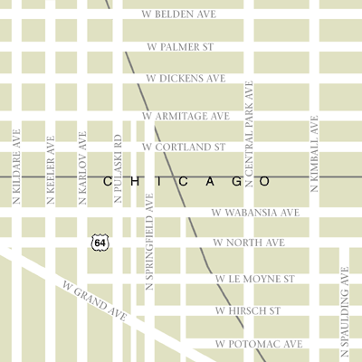 Map of Chicago Hotel Locations
