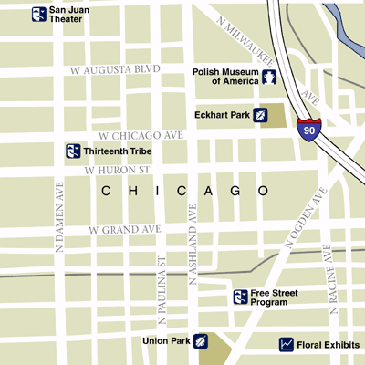Map of Chicago Hotel Locations