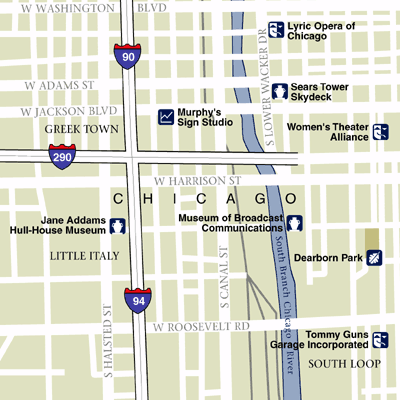 Map of Chicago Hotel Locations