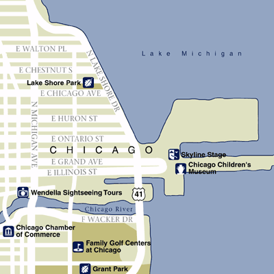 Map of Chicago Hotel Locations