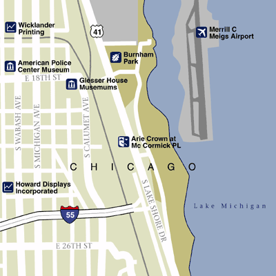 Map of Chicago Hotel Locations