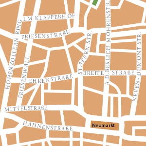 Map of Cologne Hotel Locations