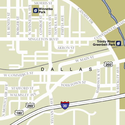 Map of Dallas Hotel Locations