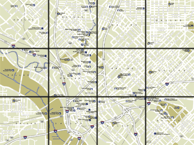 Dallas Map : City Street Map Selection