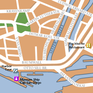 Map of Hamburg Hotel Locations