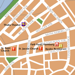 Map of Hamburg Hotel Locations