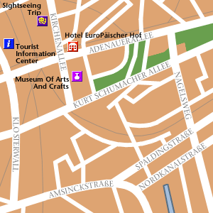 Map of Hamburg Hotel Locations
