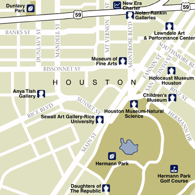 Map of Houston Hotel Locations