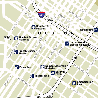 Map of Houston Hotel Locations