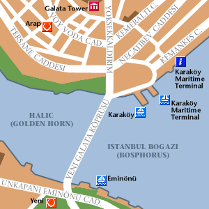 Map of Istanbul Hotel Locations
