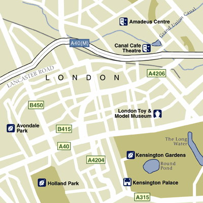 Map of London Hotel Locations