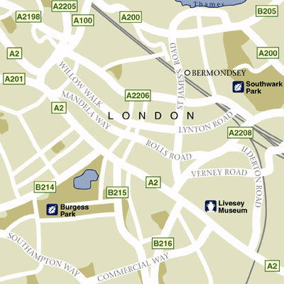 Map of London Hotel Locations