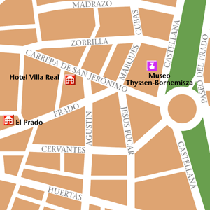 Map of Madrid Hotel Locations