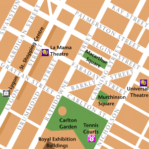 Map of Melbourne Hotel Locations