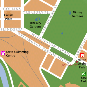 Map of Melbourne Hotel Locations