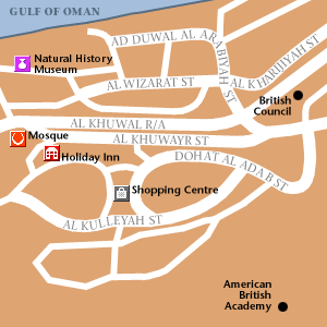 Map of Muscat Hotel Locations
