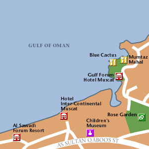 Map of Muscat Hotel Locations