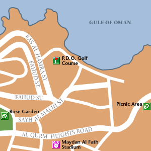Map of Muscat Hotel Locations