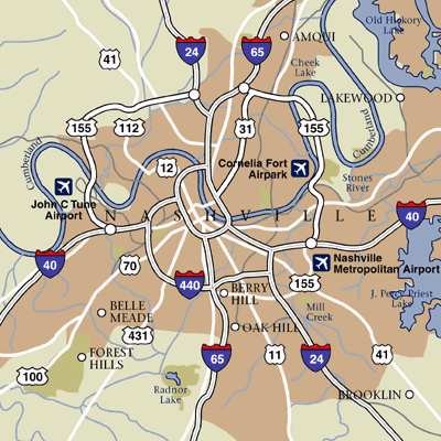 Nashville City Map