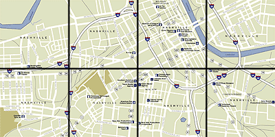 Nashville Map : City Street Map Selection