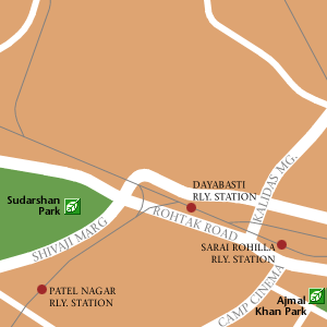 Map of New Delhi Hotel Locations