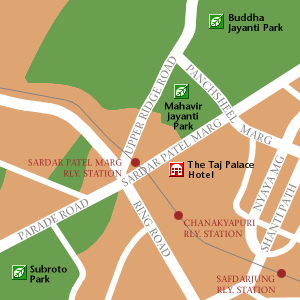 Map of New Delhi Hotel Locations