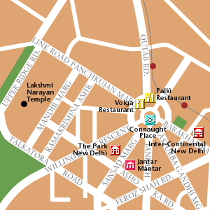 Map of New Delhi Hotel Locations