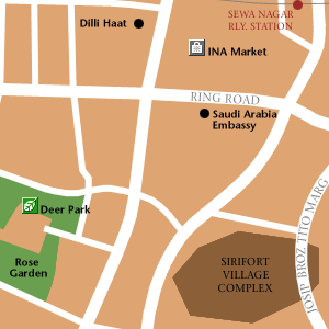 Map of New Delhi Hotel Locations