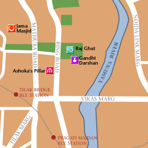 Map of New Delhi Hotel Locations