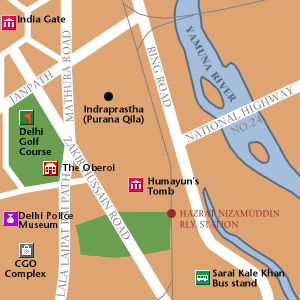 Map of New Delhi Hotel Locations