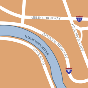 Map of New Orleans Hotel Locations