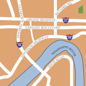 Map of New Orleans Hotel Locations