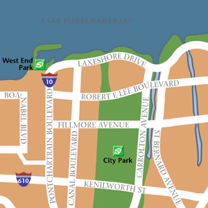 Map of New Orleans Hotel Locations