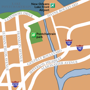 Map of New Orleans Hotel Locations