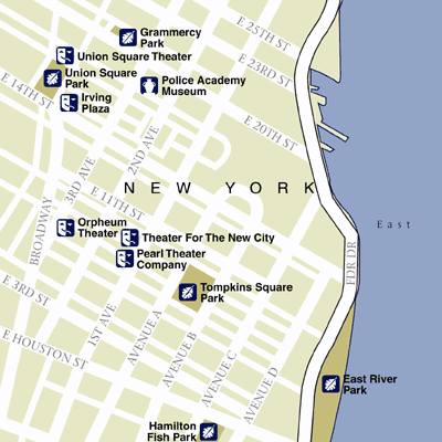 Map of New York Hotel Locations