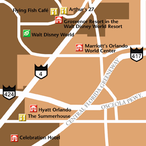 Map of Orlando Hotel Locations
