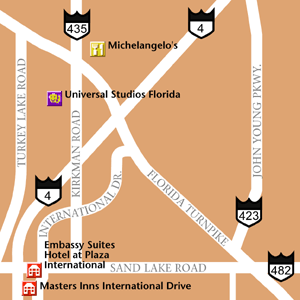 Map of Orlando Hotel Locations