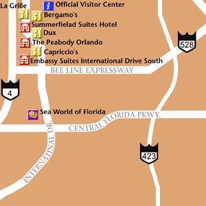 Map of Orlando Hotel Locations