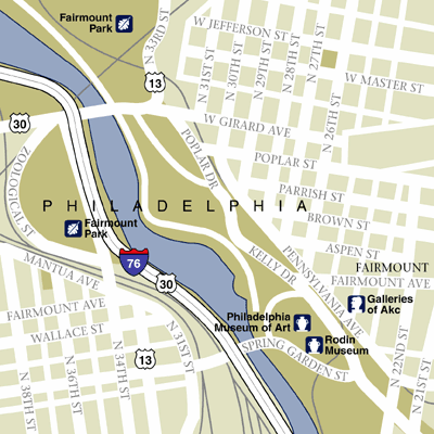 Map of Philadelphia Hotel Locations