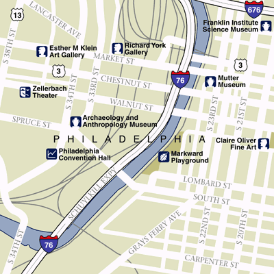 Map of Philadelphia Hotel Locations
