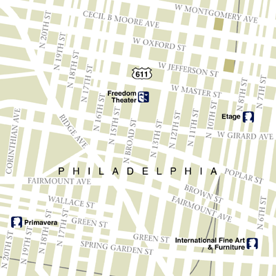 Map of Philadelphia Hotel Locations