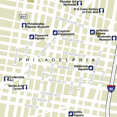 Map of Philadelphia Hotel Locations