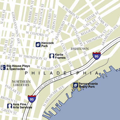Map of Philadelphia Hotel Locations