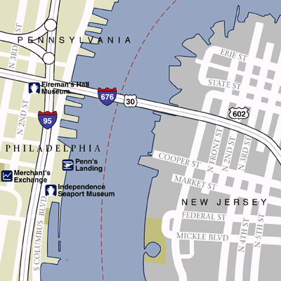 Map of Philadelphia Hotel Locations